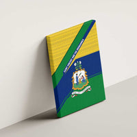Saint Vincent and the Grenadines Flag Canvas Wall Art Coat of Arms and National Colors - Wonder Print Shop