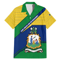 Saint Vincent and the Grenadines Flag Family Matching Mermaid Dress and Hawaiian Shirt Coat of Arms and National Colors - Wonder Print Shop