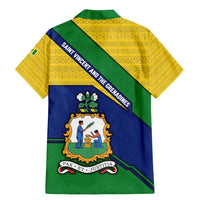 Saint Vincent and the Grenadines Flag Family Matching Mermaid Dress and Hawaiian Shirt Coat of Arms and National Colors - Wonder Print Shop