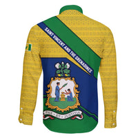 Saint Vincent and the Grenadines Flag Family Matching Summer Maxi Dress and Hawaiian Shirt Coat of Arms and National Colors - Wonder Print Shop