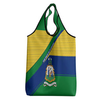Saint Vincent and the Grenadines Flag Grocery Bag Coat of Arms and National Colors - Wonder Print Shop