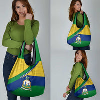 Saint Vincent and the Grenadines Flag Grocery Bag Coat of Arms and National Colors - Wonder Print Shop