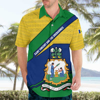 Saint Vincent and the Grenadines Flag Hawaiian Shirt Coat of Arms and National Colors - Wonder Print Shop