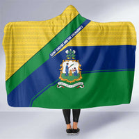 Saint Vincent and the Grenadines Flag Hooded Blanket Coat of Arms and National Colors - Wonder Print Shop