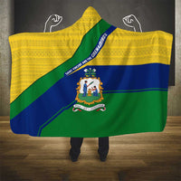 Saint Vincent and the Grenadines Flag Hooded Blanket Coat of Arms and National Colors - Wonder Print Shop
