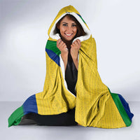 Saint Vincent and the Grenadines Flag Hooded Blanket Coat of Arms and National Colors - Wonder Print Shop