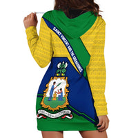 Saint Vincent and the Grenadines Flag Hoodie Dress Coat of Arms and National Colors - Wonder Print Shop