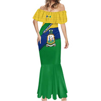 Saint Vincent and the Grenadines Flag Mermaid Dress Coat of Arms and National Colors - Wonder Print Shop