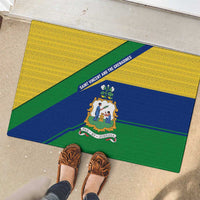 Saint Vincent and the Grenadines Flag Rubber Doormat Coat of Arms and National Colors - Wonder Print Shop