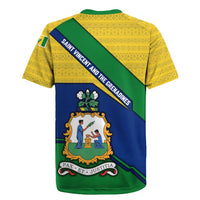 Saint Vincent and the Grenadines Flag Rugby Jersey Coat of Arms and National Colors - Wonder Print Shop