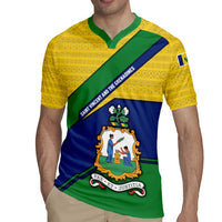 Saint Vincent and the Grenadines Flag Rugby Jersey Coat of Arms and National Colors - Wonder Print Shop