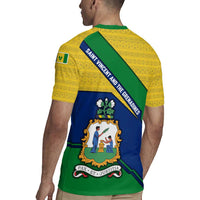 Saint Vincent and the Grenadines Flag Rugby Jersey Coat of Arms and National Colors - Wonder Print Shop