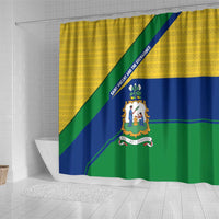 Saint Vincent and the Grenadines Flag Shower Curtain Coat of Arms and National Colors - Wonder Print Shop