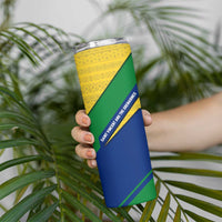 Saint Vincent and the Grenadines Flag Skinny Tumbler Coat of Arms and National Colors - Wonder Print Shop