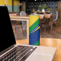 Saint Vincent and the Grenadines Flag Skinny Tumbler Coat of Arms and National Colors - Wonder Print Shop