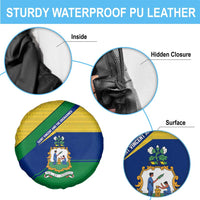 Saint Vincent and the Grenadines Flag Spare Tire Cover Coat of Arms and National Colors - Wonder Print Shop