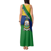 Saint Vincent and the Grenadines Flag Tank Maxi Dress Coat of Arms and National Colors - Wonder Print Shop
