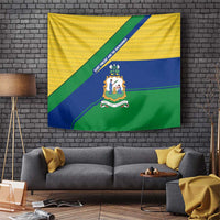 Saint Vincent and the Grenadines Flag Tapestry Coat of Arms and National Colors - Wonder Print Shop