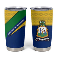 Saint Vincent and the Grenadines Flag Tumbler Cup Coat of Arms and National Colors - Wonder Print Shop