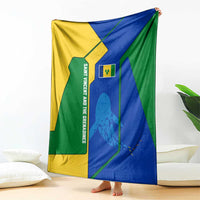 Saint Vincent and the Grenadines Flag Wave Map Blanket Caribbean Island Pride Pullover - Wonder Print Shop
