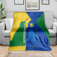 Saint Vincent and the Grenadines Flag Wave Map Blanket Caribbean Island Pride Pullover - Wonder Print Shop