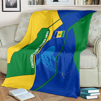 Saint Vincent and the Grenadines Flag Wave Map Blanket Caribbean Island Pride Pullover - Wonder Print Shop