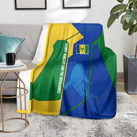 Saint Vincent and the Grenadines Flag Wave Map Blanket Caribbean Island Pride Pullover - Wonder Print Shop