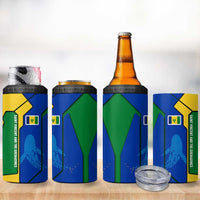 Saint Vincent and the Grenadines Flag Wave Map 4 in 1 Can Cooler Tumbler Caribbean Island Pride Pullover - Wonder Print Shop