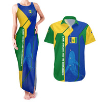 Saint Vincent and the Grenadines Flag Wave Map Couples Matching Tank Maxi Dress and Hawaiian Shirt Caribbean Island Pride Pullover - Wonder Print Shop