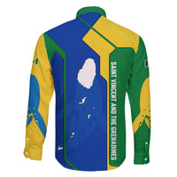 Saint Vincent and the Grenadines Flag Wave Map Family Matching Long Sleeve Bodycon Dress and Hawaiian Shirt Caribbean Island Pride Pullover - Wonder Print Shop