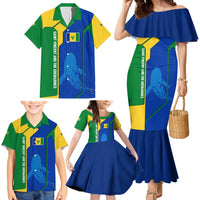 Saint Vincent and the Grenadines Flag Wave Map Family Matching Mermaid Dress and Hawaiian Shirt Caribbean Island Pride Pullover - Wonder Print Shop