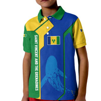 Saint Vincent and the Grenadines Flag Wave Map Kid Polo Shirt Caribbean Island Pride Pullover - Wonder Print Shop