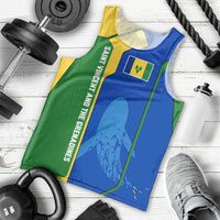 Saint Vincent and the Grenadines Flag Wave Map Men Tank Top Caribbean Island Pride Pullover - Wonder Print Shop
