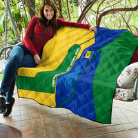 Saint Vincent and the Grenadines Flag Wave Map Quilt Caribbean Island Pride Pullover - Wonder Print Shop