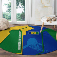 Saint Vincent and the Grenadines Flag Wave Map Round Carpet Caribbean Island Pride Pullover - Wonder Print Shop