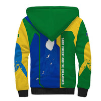 Saint Vincent and the Grenadines Flag Wave Map Sherpa Hoodie Caribbean Island Pride Pullover - Wonder Print Shop