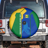 Saint Vincent and the Grenadines Flag Wave Map Spare Tire Cover Caribbean Island Pride Pullover - Wonder Print Shop