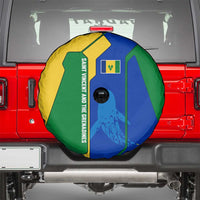 Saint Vincent and the Grenadines Flag Wave Map Spare Tire Cover Caribbean Island Pride Pullover - Wonder Print Shop