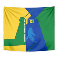Saint Vincent and the Grenadines Flag Wave Map Tapestry Caribbean Island Pride Pullover - Wonder Print Shop