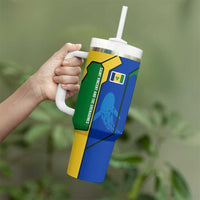 Saint Vincent and the Grenadines Flag Wave Map Tumbler With Handle Caribbean Island Pride Pullover - Wonder Print Shop