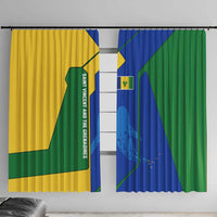 Saint Vincent and the Grenadines Flag Wave Map Window Curtain Caribbean Island Pride Pullover - Wonder Print Shop