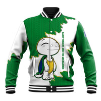 Saint Vincent and the Grenadines Turtle Baseball Jacket with Coat of Arms and Green Heritage Design - Wonder Print Shop