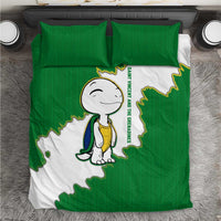 Saint Vincent and the Grenadines Turtle Bedding Set with Coat of Arms and Green Heritage Design - Wonder Print Shop