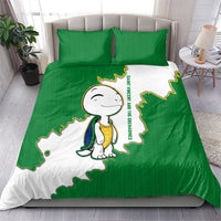 Saint Vincent and the Grenadines Turtle Bedding Set with Coat of Arms and Green Heritage Design - Wonder Print Shop