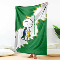 Saint Vincent and the Grenadines Turtle Blanket with Coat of Arms and Green Heritage Design - Wonder Print Shop