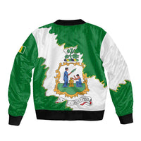Saint Vincent and the Grenadines Turtle Bomber Jacket with Coat of Arms and Green Heritage Design - Wonder Print Shop