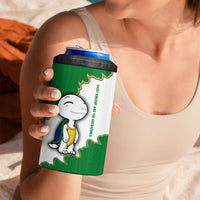 Saint Vincent and the Grenadines Turtle 4 in 1 Can Cooler Tumbler with Coat of Arms and Green Heritage Design - Wonder Print Shop