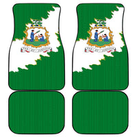 Saint Vincent and the Grenadines Turtle Car Mats with Coat of Arms and Green Heritage Design - Wonder Print Shop