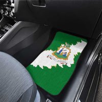 Saint Vincent and the Grenadines Turtle Car Mats with Coat of Arms and Green Heritage Design - Wonder Print Shop