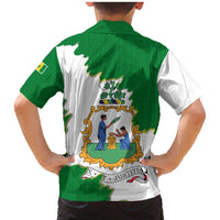 Saint Vincent and the Grenadines Turtle Family Matching Mermaid Dress and Hawaiian Shirt with Coat of Arms and Green Heritage Design - Wonder Print Shop
